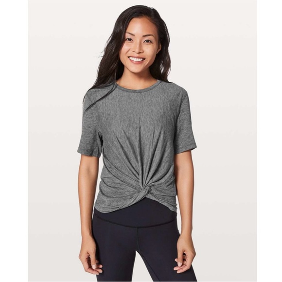 Lululemon Crescent Tee Silver in Heathered Black - Picture 10 of 10